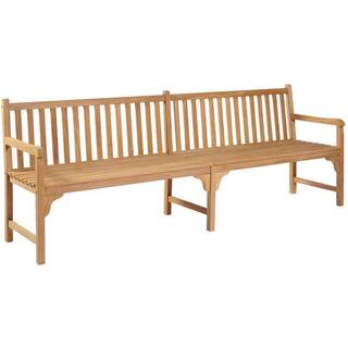 havebænk 228 cm massivt teaktræ