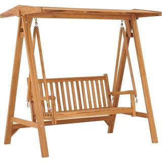 gyngebænk 174 cm massivt teaktræ