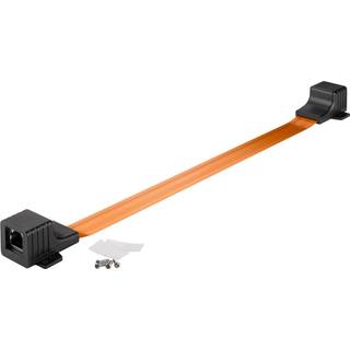 Fladt RJ45 netværks vindue forlængerkabel | 30 cm