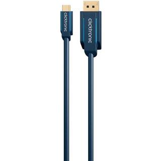 ClickTronic Adapterkabel från USB-C™ till DisplayPort™ Premiumkabel | USB-C™-kontakt  DisplayPort™-kontakt | 1,0 m | 4K @ 60 Hz