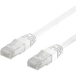 Deltaco patch cable - 50 cm - white - Hvid - 0.5 meter