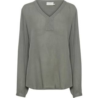 Kaffe Amber Blouse Ls Toppe & T-Shirts 501032 Smoked Pearl (46)