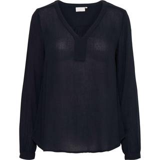 Kaffe Amber Bluse - Blå - Str 40 - Damer