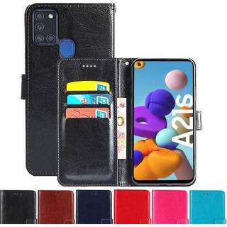 Wallet Cover 3-kort Samsung Galaxy A21s (SM-A217F)  - brun