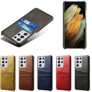 Retro cover med slots Samsung Galaxy S21 Ultra - blå