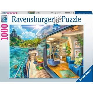Ravensburger Tropical Island Charter - 1000 -stykke Jigsaw Puzzle | Unik softclick -teknologi | Levende bl?ndingsfri billedmateriale | Perfekt ti