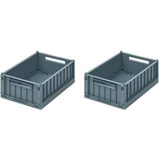 Liewood Weston opbevaringsboks S 2-pack Whale blue 7130