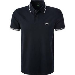 Boss Paul curved polo - Navy / Hvid - Str. L - Modish.dk