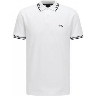 Boss Paul curved polo - Hvid - Str. L - Modish.dk