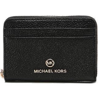 MK Jet Set Small Pebbled Leather Wallet - Black - Michael Kors - ONE SIZE
