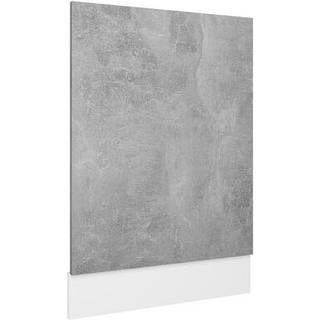 låge til opvaskemaskine 45x3x67 cm konstrueret træ betongrå