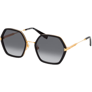 Marc Jacobs Kvinde MJ 1018/S 807/9O Solbriller Metal Sort Grå Geometrisk Normal Skygge