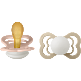 Bibs Pacifier Supreme Latex Size 2 Blush Glow/Vanilla Glow (2 stk)