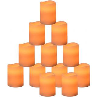 LED-stearinlys 24 stk. med fjernbetjening varmt hvidt lys