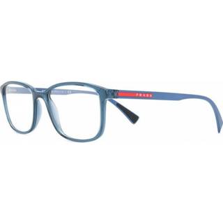Prada Linea Rossa Mand PS 04IV CZH1O1 Optiske stel Nylon Blå Transparent Firkantet Normal