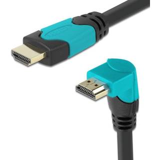 DeLOCK HDMI 2.1 kabel med 90 grader vinkel | 1 meter | PRIS-MATCH