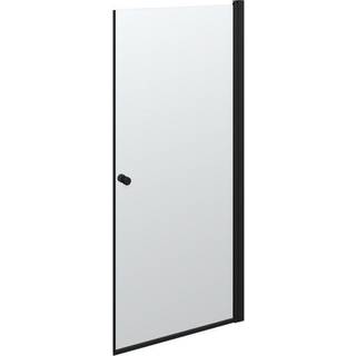 Scanbad Match A svingdør, B87-89 cm, H200 cm, sort/klart glas