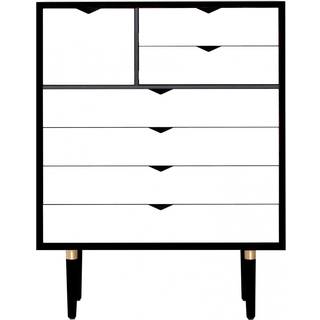 Andersen Furniture S8 kommode - Sort - Hvide fronter