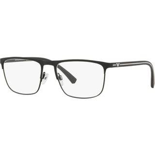 Emporio Armani Mand EA1079 3094 Optiske stel Metal Sort Transparent Firkantet Normal