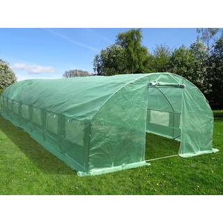 Polytunnel Drivhus 4x10,6x2m, 42,4m², Grøn