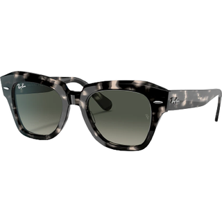 Ray - Ban Unisex RB2186 STATE STREET 133371 Solbriller Acetat Skildpadde Grå Firkantet Normal Skygge
