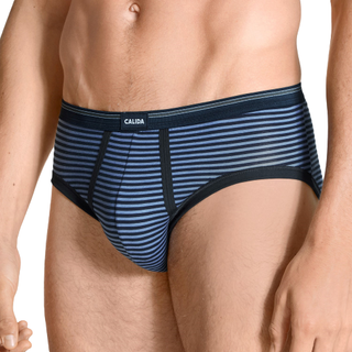 Calida Yellowbration Brief - Blue Striped - X-Large