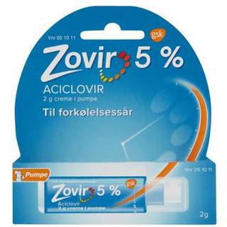 Zovir 5% Creme m. Pumpe - 2 g.