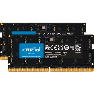 Crucial Classic SODIMM DDR5-4800 - 64GB - CL40 - Dual Channel (2 pcs) - Sort