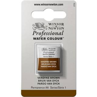 Winsor & Newton Professional akvarelfarve half pan Vandyke Brown 676