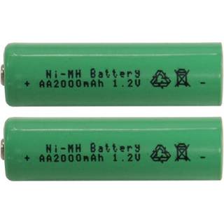 Star Trading - Solar Cell Lighting - Chargable Battery AA 1.2V 2000mAh Ni -MH - Grøn - 5 cm