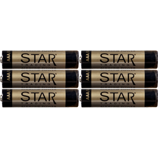 Star Trading Aaa Alkaline Power Batterier 6-pak - Øvrigt lampetilbehør Guld - 064-72