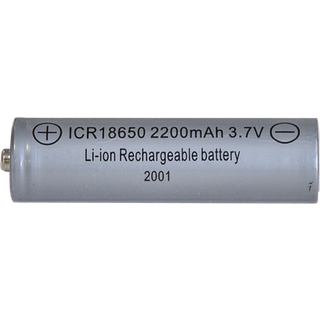 Star Trading - Solar Cell Lighting - Chargable Battery 18650 3.7V 2200mAh Li -on - Blue - 6,7 cm