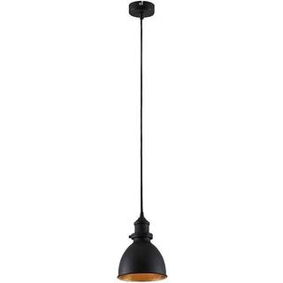 Lindby pendellampe Jasminka, sort/guld, metal, 1 lyskilde.