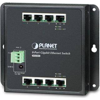 PLANET WGS-803 netværksswitch Ikke administreret L2 Gigabit Ethernet (10/100/1000) Sort