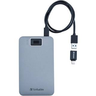 Verbatim Executive Fingerprint Secure - 1TB - Ekstern Harddisk - Grå