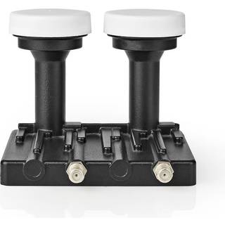 Nedis - LNB | Twin Monoblock 6.0° | Udgangsforbindelse: 2x F-Connector | Støjfigurinterval: 0.85 dB | Konverteringsydelse: 52 - 67 dB | Sort | Egnet til: Astra+ / Hotbird - SLNBTM60BK