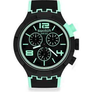 Swatch SwatchPAY! GreenPaysPAY! Quartz Black Dial Black Silicone Strap Men's Watch SB02B100-5300