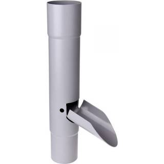 Plastmo vandudviser med klap, PVC, grå - Ø110 mm