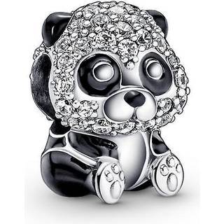 Pandora 790771C01 Charm Silber Funkelnder Süßer Panda