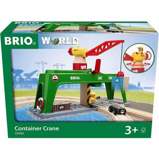 BRIO World Container kran 33996 - tilbehør til togbane - bevægelig kran med magnetkrog