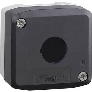 Schneider Electric Trykknapbox tom med 1 hul grå/sort