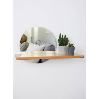 Spejl Round Shelf 26x50 cm