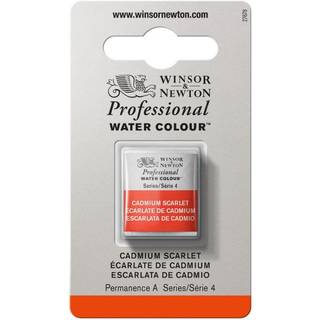 Winsor & Newton Professional akvarelfarve half pan Cadmium Scarlet 106