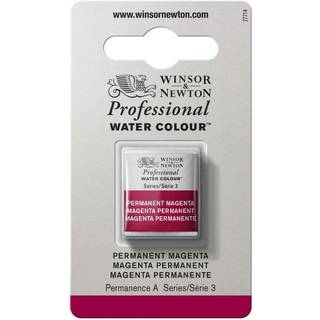 Winsor & Newton Professional akvarelfarve half pan Permanent Magenta 489
