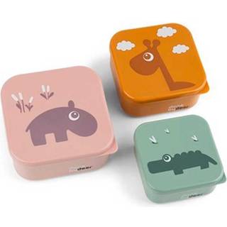 Done By Deer Snack boks 3 stk. Deer Friends - Creme
