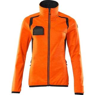 MASCOT ACCELERATE SAFE fleecetrøje med lynlås, hi-vis rød/mørk marine - L