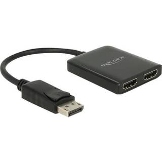 Delock Displayport til HDMI splitter - 4K/60Hz - 2 vejs - Sort