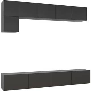 Tv-Skabssæt 5 Dele Konstrueret Træ - 100 cm / Betongrå