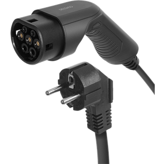 DELTACO e-Charge, Ladekabel - Type-2 - Schuko-stik - 3.6kW - 6-8A - 4+1,5M