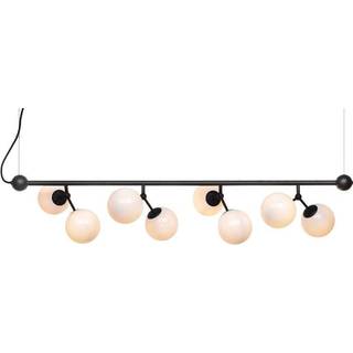Halo Design Atom Vandret - stor lysekrone Ø37 Opal, sort